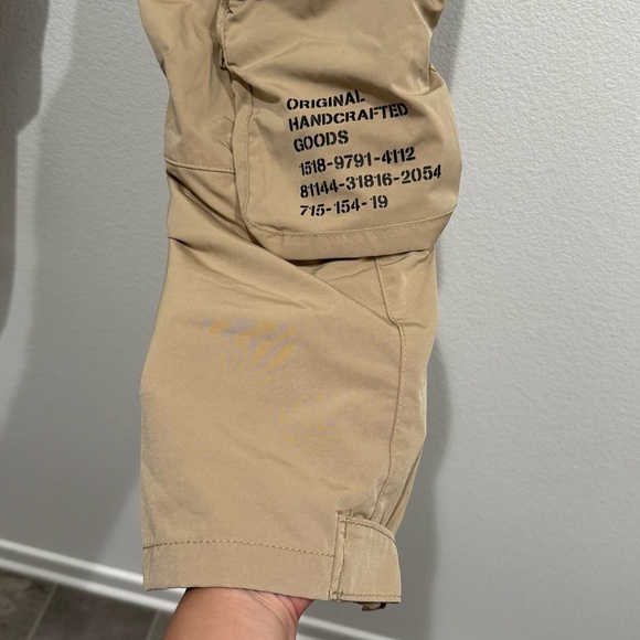 Smoke Rise Printed Nylon Utility Pants Khaki Size L Gorpcore Streetwear Cargo - Picture 9 of 11